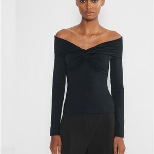 Aritzia long sleeve black contour shirt off the shoulder